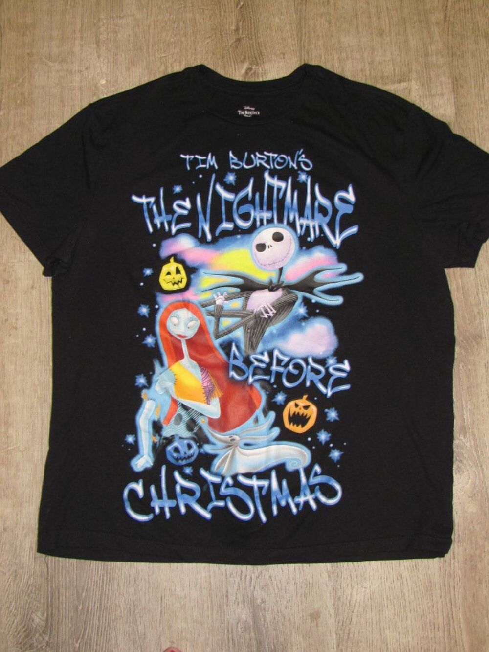 Men's Disney Tim Burton's The Nightmare Before Christmas T- Shirt Large L